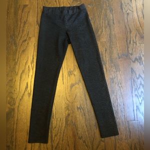 Black Textured Leggings